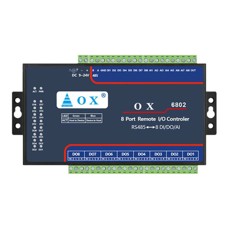 8路DI 8路DO 8路AI輸入 遠程IO控制器 OX-IO6842/6802/6844/6844N